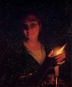 Godfried Schalcken Young Girl with a Candle Spain oil painting artist